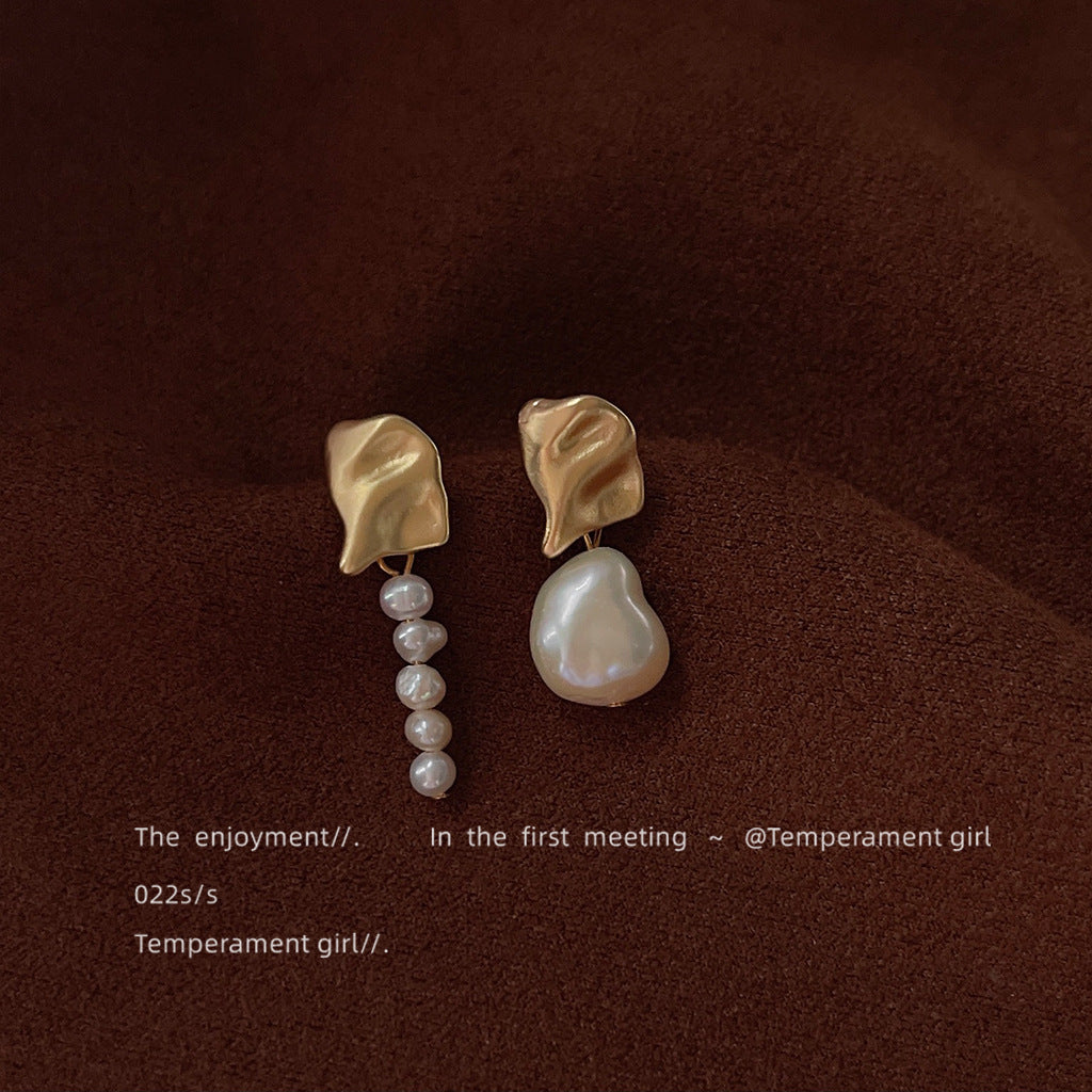 Baroque Shaped Freshwater Pearl Earrings
